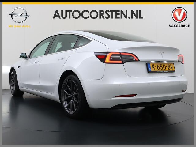 Tesla Model 3 SR Plus 325PK Lmv 18" AutoPilot FSD-3 Leder Pano-dak Adaptive-Cruise Camera's Elektr.-Stuur+Stoelen+Spiegels+Geheugen+Easy-Entry+Verwarmde stoelen Park assistent Pdc WIFI Lane-Assist Speed-Assist Navi LED Comfortstoelen ACC DAB Voorverwarmen interieur via