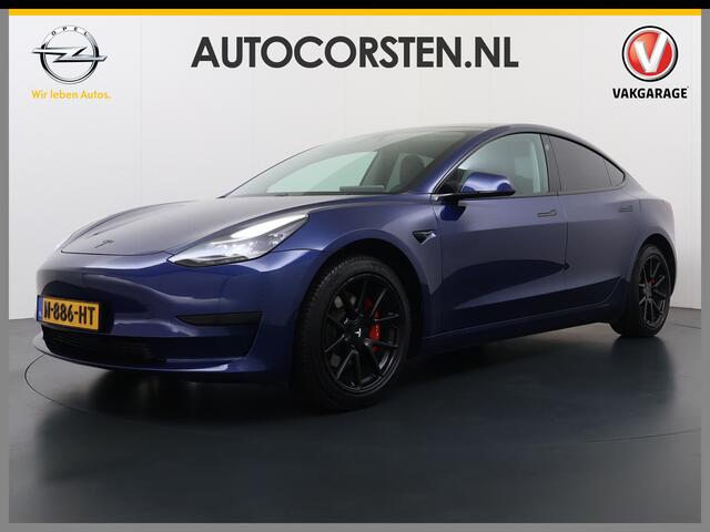Tesla Model 3 RWD SR plus 325PK SOH 90% LFP Accu Lmv 18" AutoPilot Leder Panoramadak Adaptive-Cruise Camera's Elektr.-Stuur+Stoelen+Spiegels+Geheugen+Easy-Entry+Verwarmde stoelen Park assistent Pdc WIFI Lane-Assist Speed-Assist Navi LED DAB Voorverwarmen interieur via 