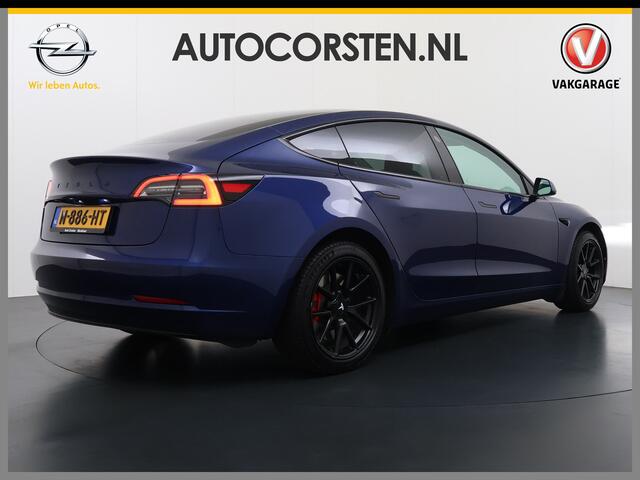 Tesla Model 3 RWD SR plus 325PK SOH 90% LFP Accu Lmv 18" AutoPilot Leder Panoramadak Adaptive-Cruise Camera's Elektr.-Stuur+Stoelen+Spiegels+Geheugen+Easy-Entry+Verwarmde stoelen Park assistent Pdc WIFI Lane-Assist Speed-Assist Navi LED DAB Voorverwarmen interieur via 