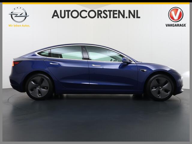 Tesla Model 3 RWD SR plus 325PK LFP Accu Trekhaak Lmv 18" AutoPilot Leder Panoramadak Adaptive-Cruise Camera's Elektr.-Stuur+Stoelen+Spiegels+Geheugen+Easy-Entry+Verwarmde stoelen Park assistent Pdc WIFI Lane-Assist Speed-Assist Navi LED DAB Voorverwarmen Keyless One-P