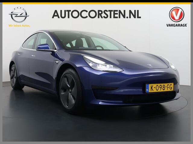 Tesla Model 3 RWD SR plus 325PK LFP Accu Trekhaak Lmv 18" AutoPilot Leder Panoramadak Adaptive-Cruise Camera's Elektr.-Stuur+Stoelen+Spiegels+Geheugen+Easy-Entry+Verwarmde stoelen Park assistent Pdc WIFI Lane-Assist Speed-Assist Navi LED DAB Voorverwarmen Keyless One-P