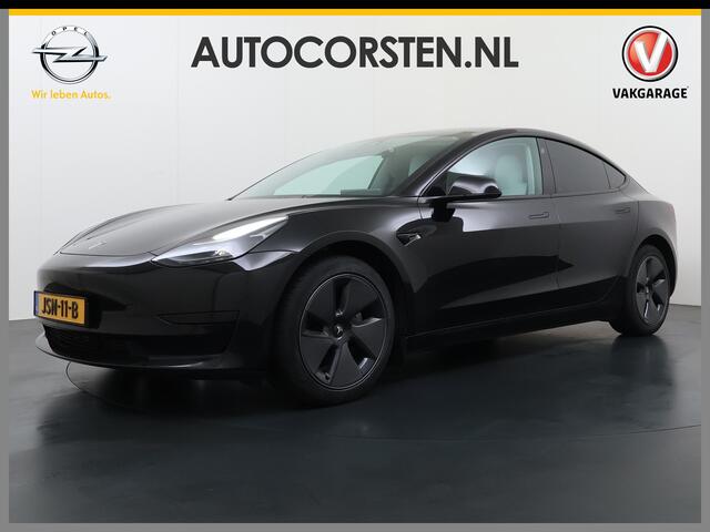 Tesla Model 3 RWD SR plus 325PK LFP Accu Ivory AutoPilot Leder Pano-dak FSD-vb. Adaptive-Cruise Camera's Elektr.-Stuur+Stoelen+Spiegels+Geheugen+Easy-Entry+Verwarmde stoelen+bank Park assistent Pdc WIFI Lan Bordherkenning e-Assist Speed-Assist Priv.Glasss Navi LED DAB 