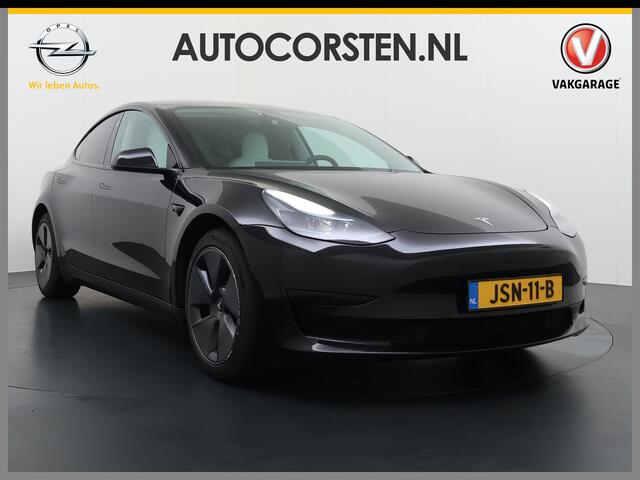 Tesla Model 3 RWD SR plus 325PK LFP Accu Ivory AutoPilot Leder Pano-dak FSD-vb. Adaptive-Cruise Camera's Elektr.-Stuur+Stoelen+Spiegels+Geheugen+Easy-Entry+Verwarmde stoelen+bank Park assistent Pdc WIFI Lan Bordherkenning e-Assist Speed-Assist Priv.Glasss Navi LED DAB 