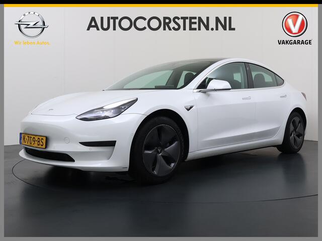 Tesla Model 3 RWD SR plus LFP Accu AutoPilot Leder Panoramadak Adaptive-Cruise Camera's Elektr.-Stuur+Stoelen+Spiegels+Geheugen+Easy-Entry+Verwarmde stoelen Park assistent Pdc WIFI Lane-Assist Speed-Assist Navi LED DAB Voorverwarmen Keyless One-Pedal-Drive Lmv 18" SOH 