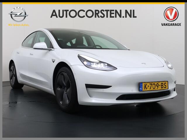 Tesla Model 3 RWD SR plus LFP Accu AutoPilot Leder Panoramadak Adaptive-Cruise Camera's Elektr.-Stuur+Stoelen+Spiegels+Geheugen+Easy-Entry+Verwarmde stoelen Park assistent Pdc WIFI Lane-Assist Speed-Assist Navi LED DAB Voorverwarmen Keyless One-Pedal-Drive Lmv 18" SOH 