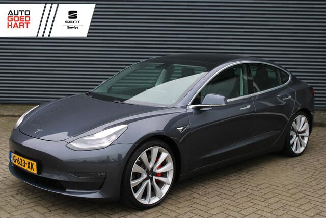 Tesla Model 3 Performance AWD 75 kWh Panoramadak Auto-Pilot Carbon
