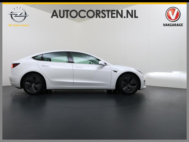 Tesla Model 3 RWD SR plus 325PK LFP SOH 91% Accu Ivory Lmv 18" AutoPilot Leder Panoramadak Adaptive-Cruise Camera's Elektr.-Stuur+Stoelen+Spiegels+Geheugen+Easy-Entry+Verwarmde stoelen Park assistent Pdc WIFI Lane-Assist Speed-Assist Navi LED DAB Voorverwarmen Keyless 