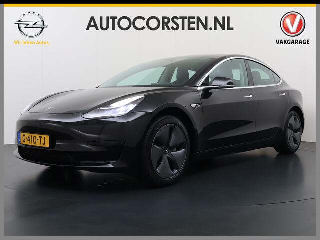 Tesla Model 3 RWD SR plus 325PK Trekhaak Lmv 18" AutoPilot Leder Panoramadak Adaptive-Cruise Camera's Elektr.-Stuur+Stoelen+Spiegels+Geheugen+Easy-Entry+Verwarmde stoelen Park assistent Pdc WIFI Lane-Assist Speed-Assist Navi LED DAB Keyless One-Pedal-Drive SOH 82% 1.00