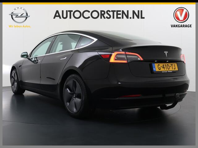 Tesla Model 3 RWD SR plus 325PK Trekhaak Lmv 18" AutoPilot Leder Panoramadak Adaptive-Cruise Camera's Elektr.-Stuur+Stoelen+Spiegels+Geheugen+Easy-Entry+Verwarmde stoelen Park assistent Pdc WIFI Lane-Assist Speed-Assist Navi LED DAB Keyless One-Pedal-Drive SOH 82% 1.00