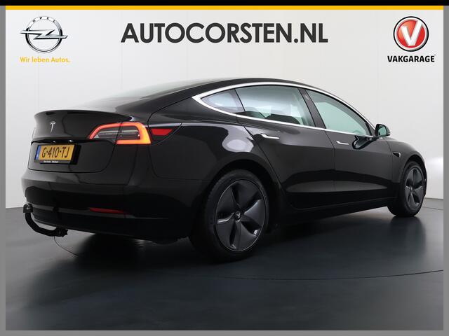 Tesla Model 3 RWD SR plus 325PK Trekhaak Lmv 18" AutoPilot Leder Panoramadak Adaptive-Cruise Camera's Elektr.-Stuur+Stoelen+Spiegels+Geheugen+Easy-Entry+Verwarmde stoelen Park assistent Pdc WIFI Lane-Assist Speed-Assist Navi LED DAB Keyless One-Pedal-Drive SOH 82% 1.00