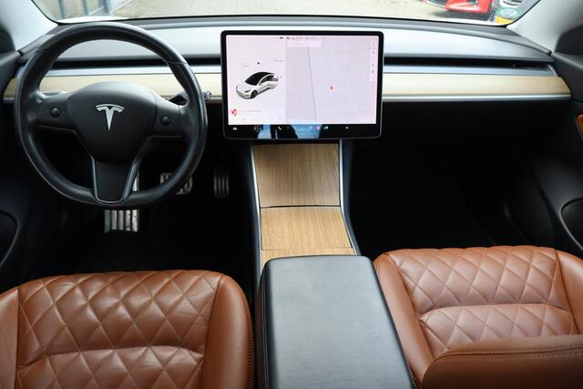 Tesla Model 3 Performance AWD 75 kWh 86,7% SOH, Autopilot computer 3.0, 360 Camera, Bruin Lederen interieur
