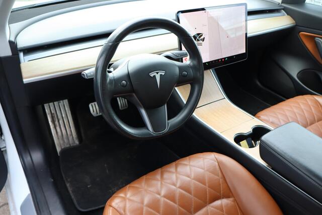 Tesla Model 3 Performance AWD 75 kWh 86,7% SOH, Autopilot computer 3.0, 360 Camera, Bruin Lederen interieur