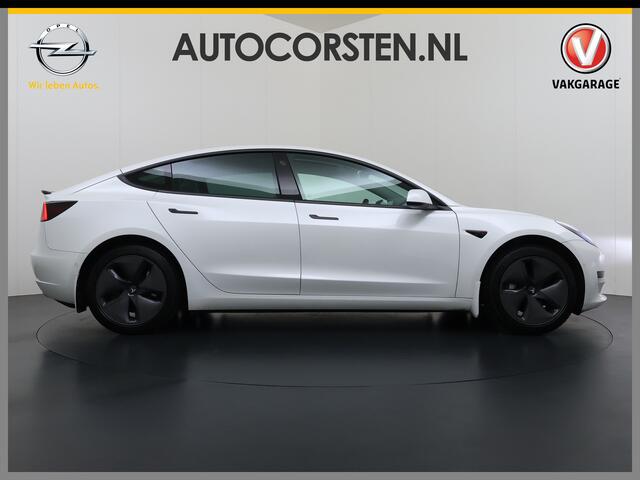 Tesla Model 3 SR+ 325PK AutoPilot Ivory-Leder Pano-Dak Adaptive Cruise Lmv 18" Camera's Elektr.-Stuur+Stoelen+Spiegels+Geheugen+Easy-Entry+Verwarmde stoelen Park assistent Pdc WIFI Ecc Lane-Assist Speed-Assist Ecc Navi Led DAB Voorverwarmen interieur via App Keyless On