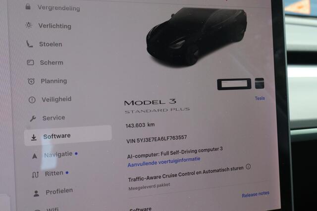 Tesla Model 3 Standard RWD Plus 60 kWh | Full Self-Driving Computer 3 | SOH 85,5 % | Zwart-Zwart |