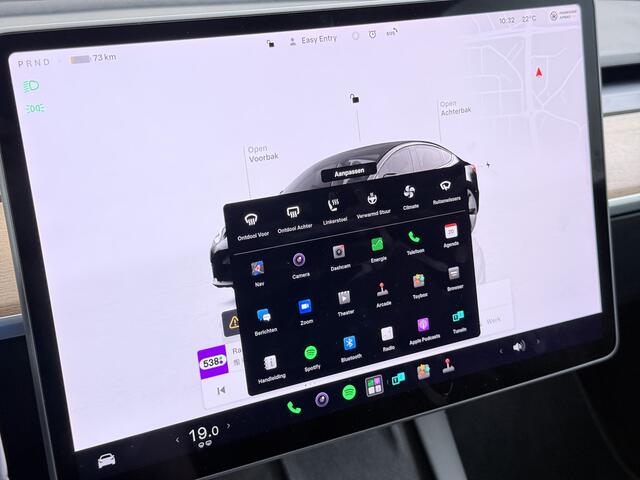 Tesla Model 3 Long Range RWD 75 kWh SOH 93% Warmtepomp Panoramadak Navi Camera's Leder Memory Stuur+Stoelverwarming Traffic-Aware Cruise Control AMD Ryzen(TM) Elek.Achterklep Led