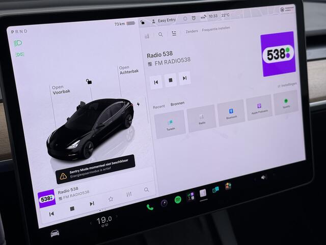 Tesla Model 3 Long Range RWD 75 kWh SOH 93% Warmtepomp Panoramadak Navi Camera's Leder Memory Stuur+Stoelverwarming Traffic-Aware Cruise Control AMD Ryzen(TM) Elek.Achterklep Led