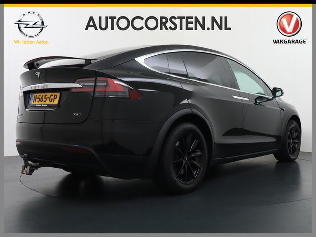 Tesla Model X 75D All Wheel Drive Trekhaak Luchtvering Adaptive Cruise Enchanced AutoPilot Premium Connectivity Panoramaraam Vleugeldeuren Camera's Elektr.Stoelen+Verwarmd+Geheugen Keyless Wifi 4WD Led Koplampen Lmv Led Bordherkenning Verwarmde Sproeiers-bladen Rijstro