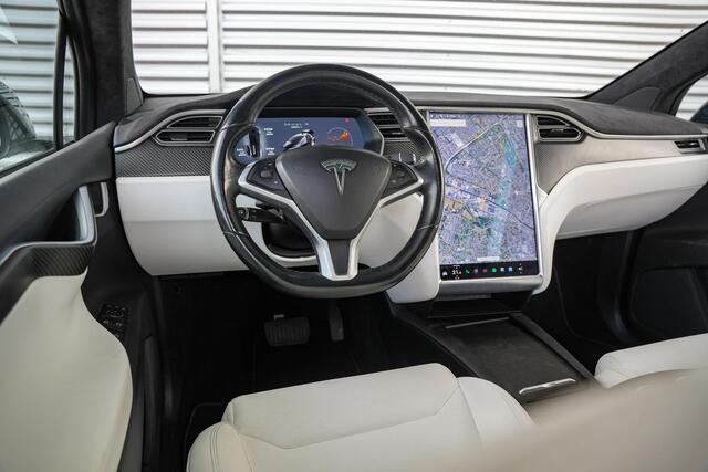 Tesla Model X 100D 6p. Autopilot Leer Alcantara Carbon Camera Trekhaak 22"LM
