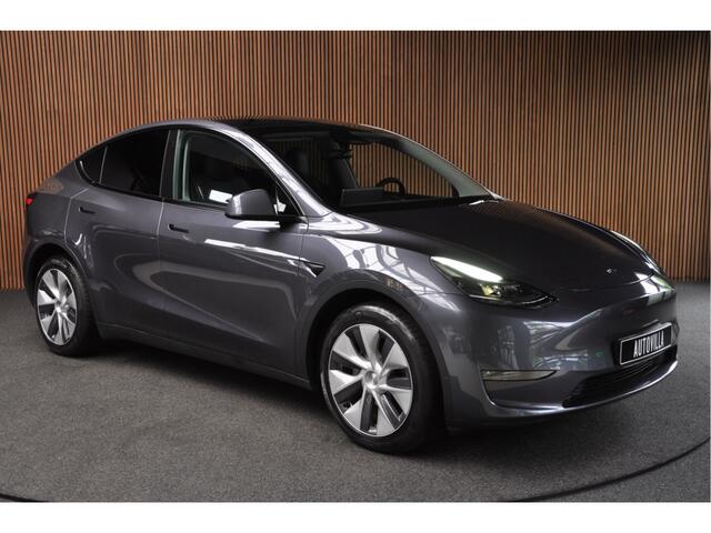 Tesla Model Y Long Range Dual Motor AWD 514pk Afn. trekhaak Navi Camera Leer Warmtepomp ACC Autopilot PDC Elektr. achterklep Stoelverwarmimg voor en achter Stuurverwarming Optie: Full Self-Driving Capability Afneembaar trekhaak BTW auto