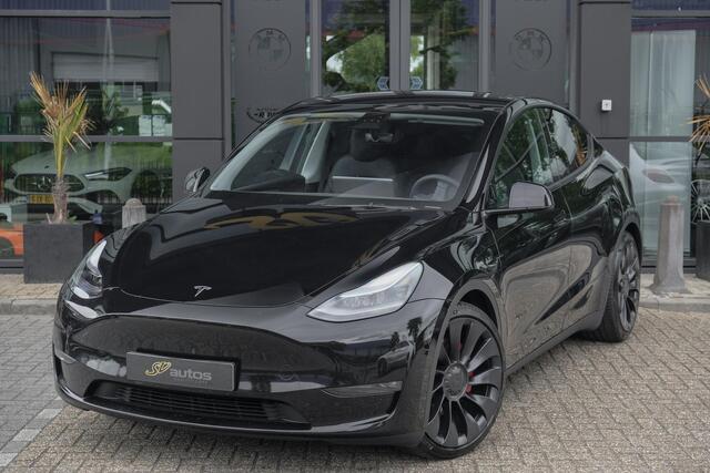 Tesla Model Y Performance 462pk AWD 75 kWh Black edition Panoramadak *BTW* NLauto 1e eigenaar