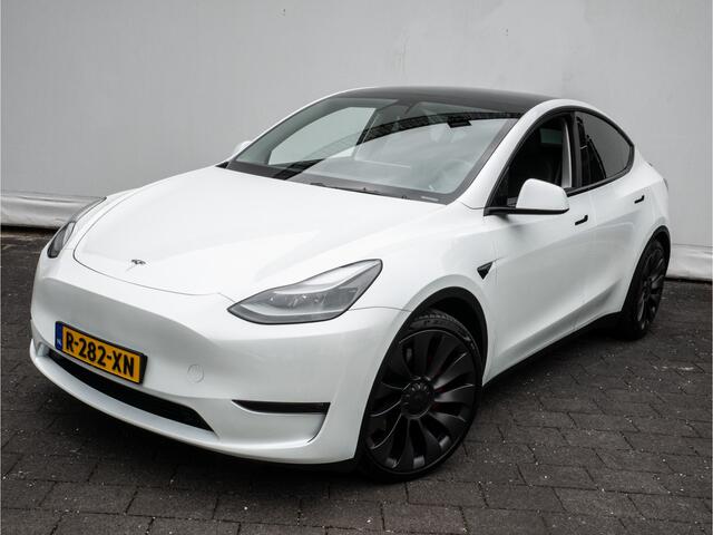 Tesla Model Y Performance AWD 75 kWh Panoramadak/ 21" Lmv/ Lederen int./ Stoel-stuurverwarming/ 360 Camera