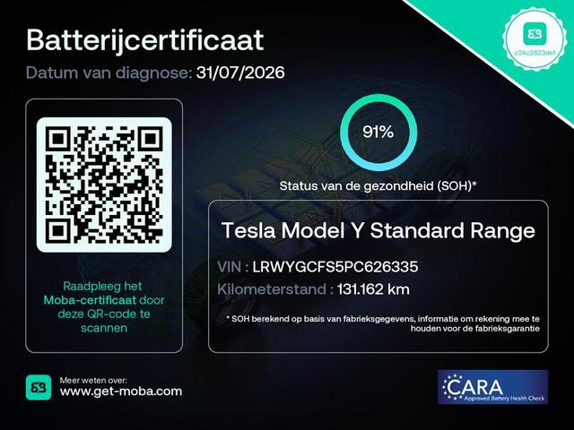 Tesla Model Y RWD 58 kWh / SoH 91% / Elektrische achterklep / Adaptief cruise control / Basic Autopilot / 360 Camera / Panoramadak / Stuur- Stoel & Voorruitverwarming / 1ste Eigenaar / NL Auto / BTW Auto /