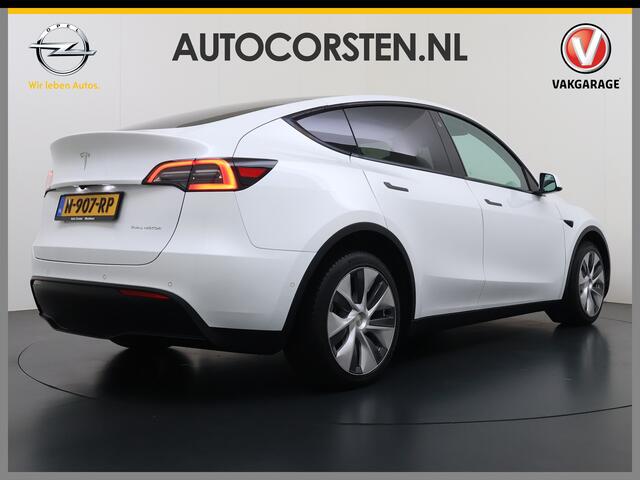 Tesla Model Y Long Range AWD 75kWh 514PK Warmtepomp Stuur+Stoel+Achterbankverwarming Panoramadak Camera's Adap.Cruise Navi Ecc Premium-Audio Leder SOH 91,4% 4WD Keyless Intel Atom®-Processor Privacy Glas Lmv Matrix Led Dodehoekdetectie
