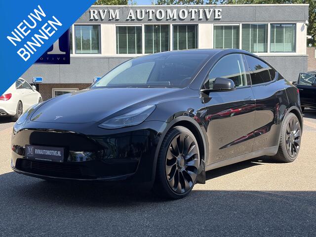 Tesla Model Y Performance AWD 75 kWh SOH 95% | 21 INCH TURBINE VELGEN| TESLA FABRIEKSGARANTIE T/M 01-2027 of 80.000KM!| RESTERENDE FABRIEKSGARANTIE OP DE HOOGVOLTACCU + AANDRIJFLIJN T/M 01-2031 of 192.000KM!