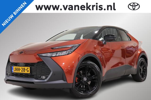 Toyota C-HR 2.0 Plug-in Hybrid 220 Dynamic, Zwarte 18" inch velgen & Logo's, Oranje Accenten en Remklauwen, Stuur & Stoelverwarming!