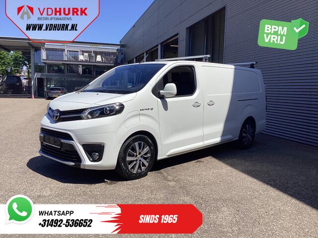 Toyota PROACE Electric Worker L3 75 kWh 345km WLTP 2x Schuifdeur/ LED/ Head-Up/ Snellader/ Keyless/ Stoelverw./ Carplay/ Navi/ Camera/ Climate/ PDC/ LMV/ Cruise/ Trekhaak