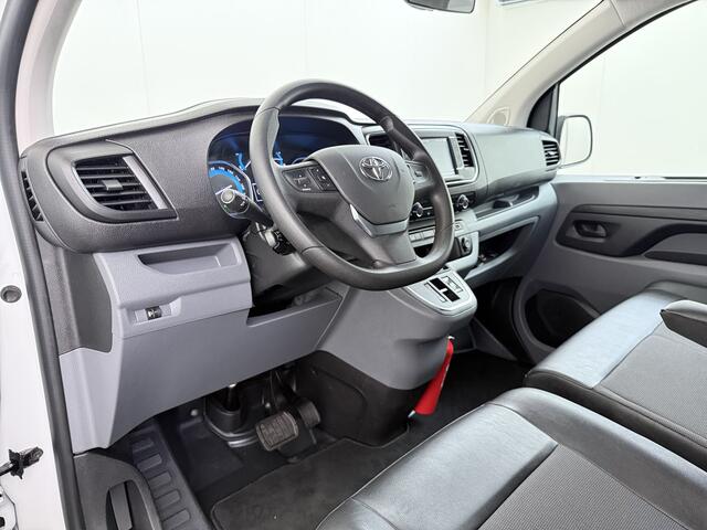 Toyota PROACE Electric Worker 136PK Automaat 3-Persoons Navi Apple Carplay Android Auto Airco Pdc DAB Bluetooth Cruise Control Regen-Lichtsensor Betonplex Vloer Wandbetimmering Schuifdeur Origineel Nederlandse Auto Dealeronderhouden
