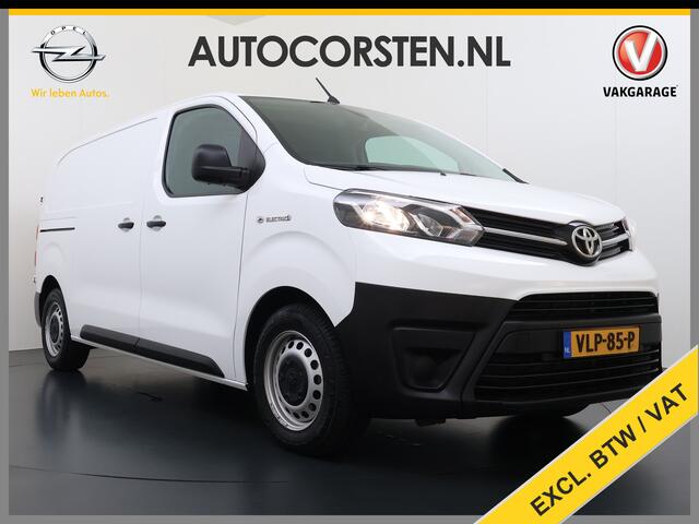 Toyota PROACE Electric Worker 136PK Automaat 3-Persoons Navi Apple Carplay Android Auto Airco Pdc DAB Bluetooth Cruise Control Regen-Lichtsensor Betonplex Vloer Wandbetimmering Schuifdeur Origineel Nederlandse Auto Dealeronderhouden
