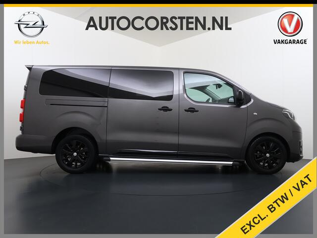 Toyota PROACE Worker L3 2.0D-4D 177PK Automaat Leder Dubbele Cabine 5-Persoons Stoelverwarming Trekhaak Camera 3D-Navi Ecc Apple Carplay Android Auto Sidebar Lmv 17" Privacy Glas Betonplex Vloer Wandbetimmering 1e Eigenaar 2.500KG Trekgewicht 400NM