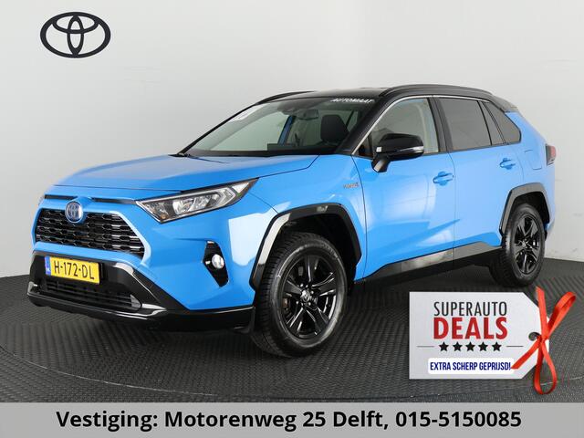 Toyota RAV4 2.5 HYBRID BI-TONE PACK AUTOMAAT GARANTIE 2030* TREKHAAK. ALARM.CYAAN BITONE METALLIC!