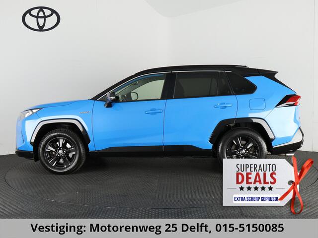Toyota RAV4 2.5 HYBRID BI-TONE PACK AUTOMAAT GARANTIE 2030* TREKHAAK. ALARM.CYAAN BITONE METALLIC!