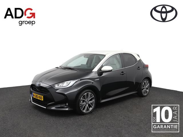 Toyota YARIS 1.5 Hybrid | Bi-tone | leder-stoffen bekleding | 17 inch lichtmetalen velgen |