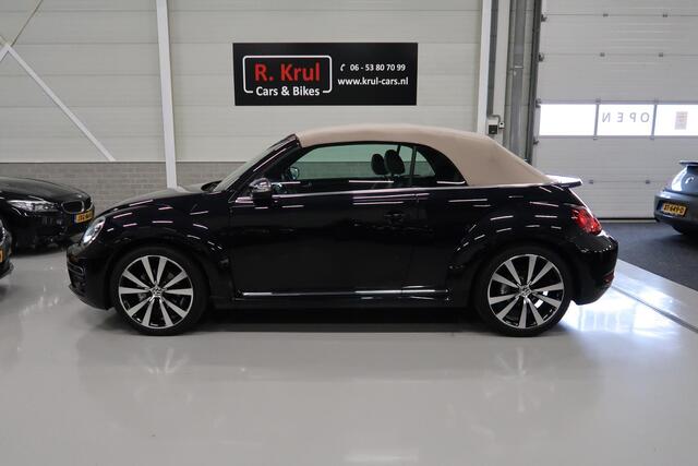 Volkswagen BEETLE (NEW) Cabriolet 1.4 TSI Exclusive Leer 19 inch Sportvelgen Xenon Fender Navigatie Camera Stoelverwarming PDC App connect Extra meters Onderhoud aanwezig Diamond Stitch Bentley Leder