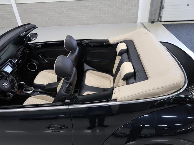 Volkswagen BEETLE (NEW) Cabriolet 1.4 TSI Exclusive Leer 19 inch Sportvelgen Xenon Fender Navigatie Camera Stoelverwarming PDC App connect Extra meters Onderhoud aanwezig Diamond Stitch Bentley Leder