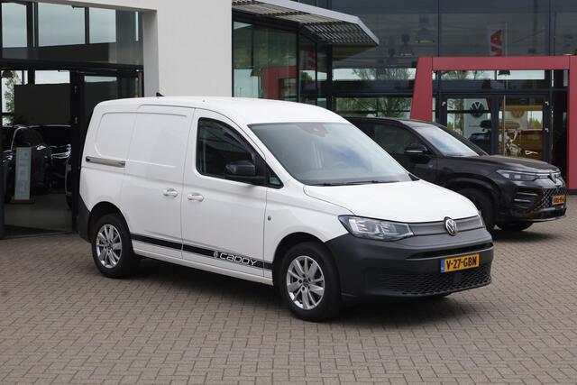 Volkswagen CADDY Cargo 1.5 TSI Comfort 115PK / 84kW, NL auto 1e eigenaar nieuw door ons geleverd, achteruitrijcamera (rear view), 16" 'Wien' LMV, cruise control, multifunctioneel lederen stuurwiel, navigatie, keyless start, parkeersensoren voor en achter (pdc), dichte sch