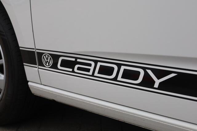 Volkswagen CADDY Cargo 1.5 TSI Comfort 115PK / 84kW, NL auto 1e eigenaar nieuw door ons geleverd, achteruitrijcamera (rear view), 16" 'Wien' LMV, cruise control, multifunctioneel lederen stuurwiel, navigatie, keyless start, parkeersensoren voor en achter (pdc), dichte sch