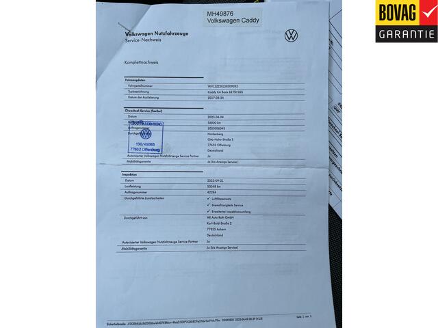 Volkswagen CADDY Combi 1.2 TSI L1H1 BMT Trendline 62kw Achterklep, Bestel BTW en BPM VRIJ! ( Airco, trekhaak, Parkeersensoren) RIJKLAARPRIJS!