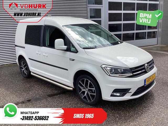 Volkswagen CADDY 2.0 TDI 100 pk Aut. Exclusive Edition BPM VRIJ! NL Auto/ Adapt. Cruise/ Xenon/ Leder/ Alarm III/ LMV/ Carplay/ Navi/ Sidebars/ PDC