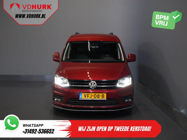 Volkswagen CADDY 2.0 TDI 100 pk C-Edition DSG Aut. BPM VRIJ! Bi-Xenon/ Adapt. Cruise/ Leder/ Climate/ Carplay/ Stoelverw./ Roofrails/ Sidesteps/ Trekhaak
