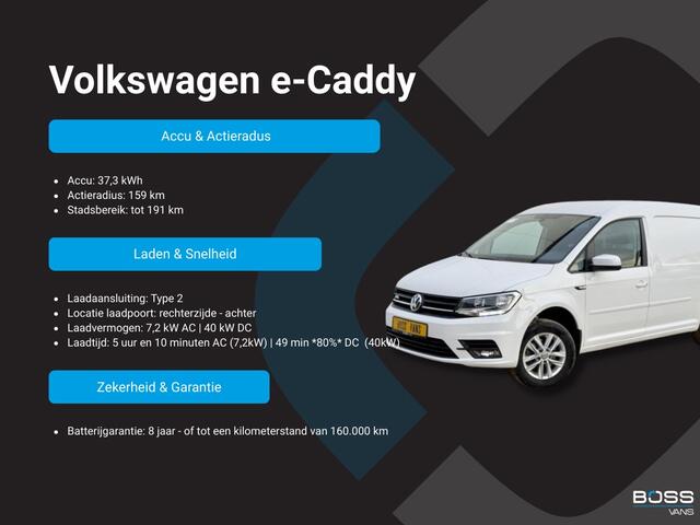 Volkswagen CADDY e-Caddy 113PK Elektrisch Caddy ABT Maxi 37,3kWh 159km WLTP L2H1 Trekhaak Airco Carplay Stoelverwarming Parkeersensoren