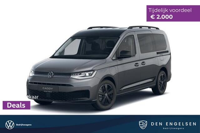 Volkswagen CADDY MAXI 1.5 TSI Hybride DSG Limited Edition, Climatronic, Achterdeuren met ruit, 5-persoons, App connect draadloos, Navigatie, Alarm, LED koplampen, Trekhaak met afneembare kogel
