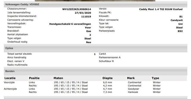 Volkswagen CADDY MAXI 1.4 TGI L2H1 CNG aardgas / Benz./ Comfortline Airco / Pdc. / Re.Schuifdeur / zeer milieu vriendelijk . / Apk 05-2026