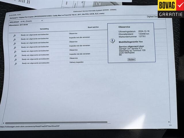 Volkswagen CADDY MAXI 1.4 TSI Trendline 5p 92kw Life ( Achterdeurtjes | Carplay | Android | Trekhaak | parkeersensoren) RIJKLAARPRIJS!