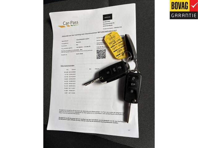 Volkswagen CADDY MAXI 1.4 TSI L2H1 BMT Comfortline DSG Bestel Automaat ( Airco | Cruise control | Trekhaak) Prijs Ex BTW) RIJKLAARPRIJS!