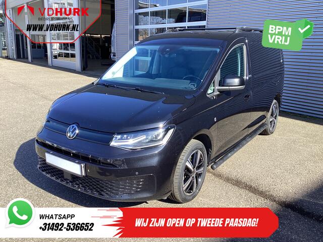 Volkswagen CADDY MAXI Cargo 2.0 TDI 125 pk DSG Aut. Black Edition LED/ Adapt.Cruise/ Standkachel/ Stoelverw./ Leder/ Carplay/ Navi/ LMV/ Sidebars/ Trekhaak/ Airco