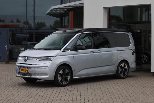 Volkswagen CALIFORNIA 180KW-245PK, Hybride, Camper, Standkachel, Keuken met Koelkast, gaspit, stromend water, 230V, elektrisch hef dak, Luifel, slaapmogelijkheid 2 persoon bed, 4 zitplaatsen, watertank, handdouche, vele opberg mogelijkheden,